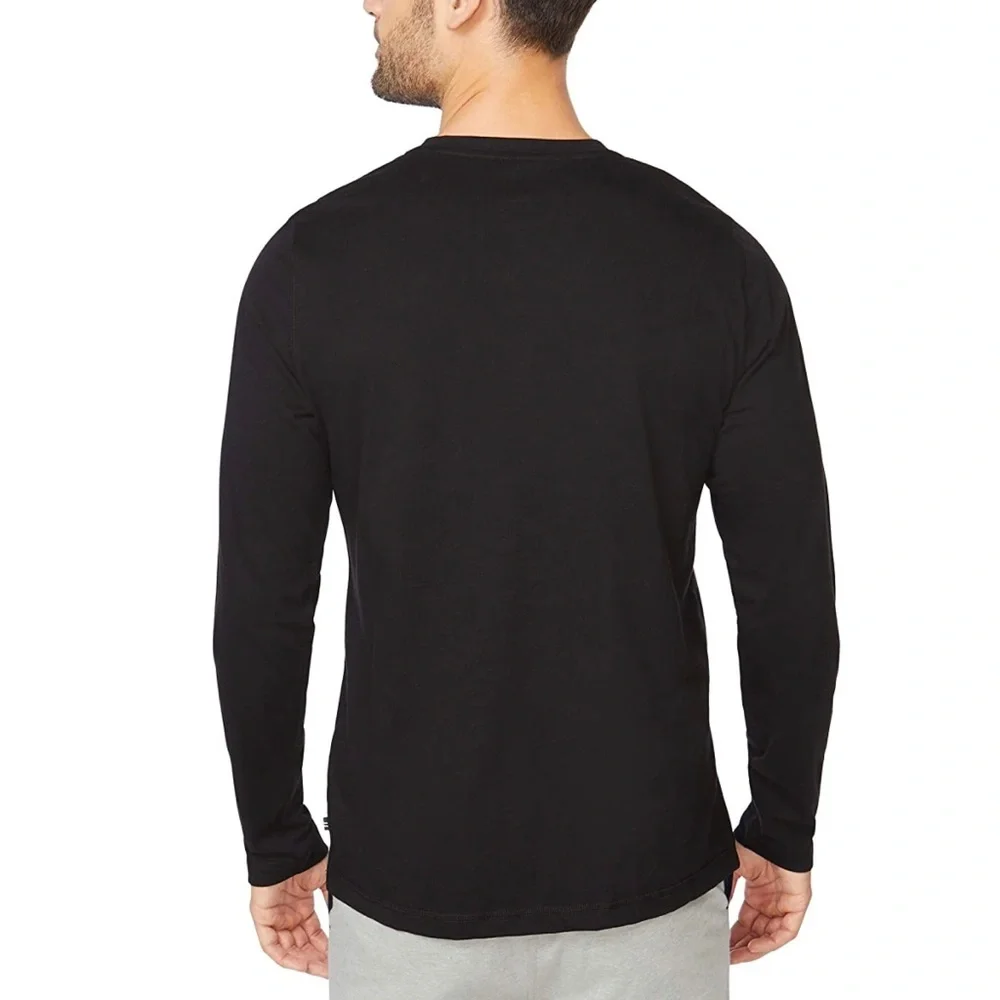 Nautica Men's Long Sleeve Henley Top front logo - Picture 9 of 12